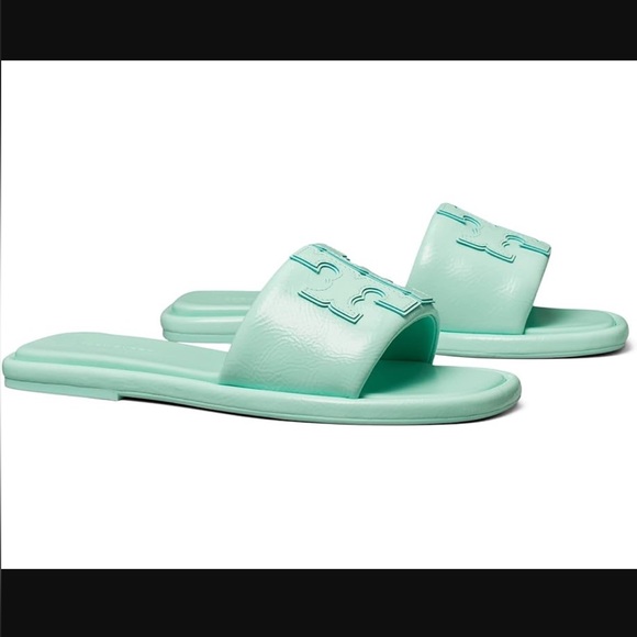 Tory Burch Double T Sport Slides - 10.5 - Picture 2 of 11